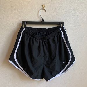 Black classic Nike running shorts